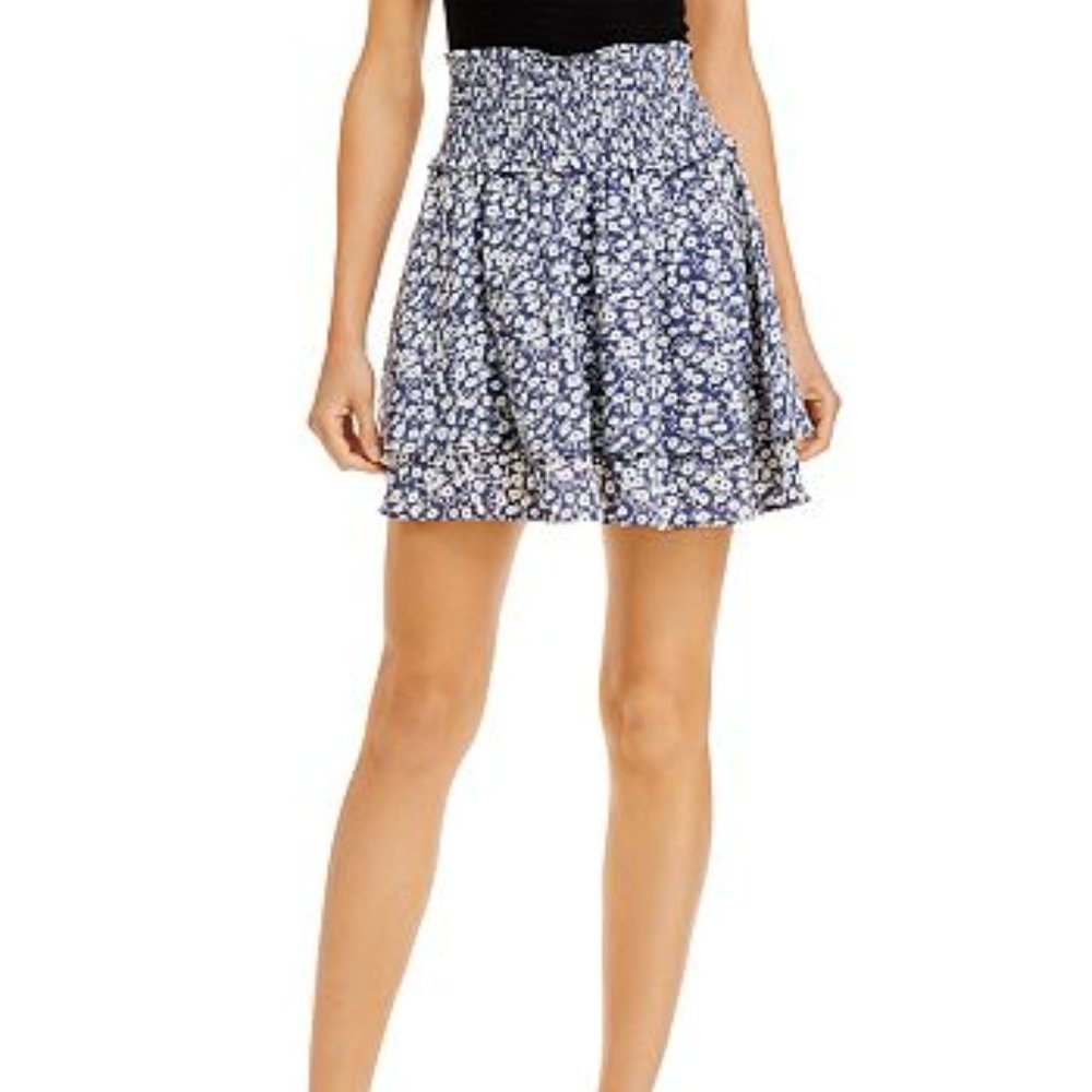 Rails Addison Smocked Floral Mini Skirt Size L